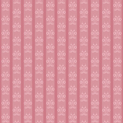 pink striped vintage pattern with lilies