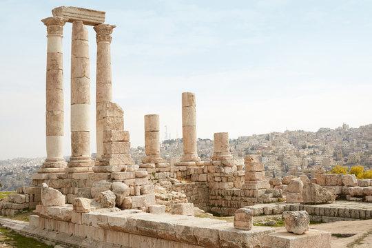 Temple of Hercules on the Amman citadel, Jordan