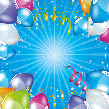 Blue Balloons Background
