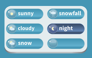 Forecast weather icon set (winter)
