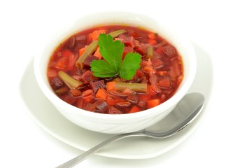 beetroot soup with vegetables