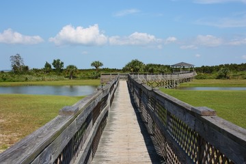 Boardwalk Leading to a Gazebo