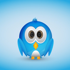 Blue twitter bird
