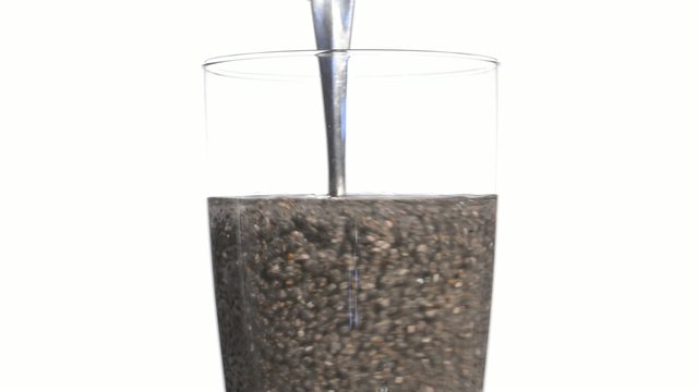 Stir chia seeds in water