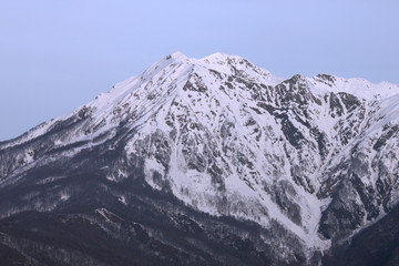 Fototapeta na wymiar view on mountain Achishho at winter
