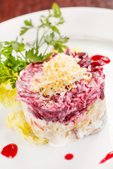 Russian herring salad