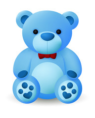 Fototapeta na wymiar Cute Blue Bear Doll