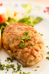 cutlet with mashed potatoes