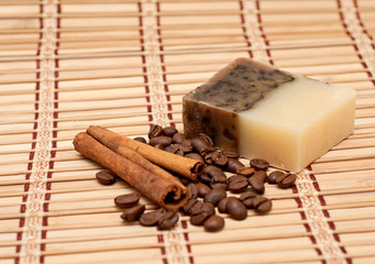 Spa soap, coffee and cinnamon