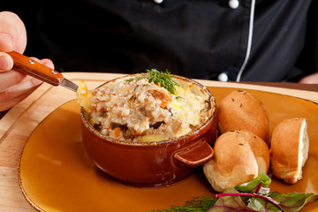 traditional soup with ribs