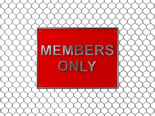 wire net wall and warning singboard