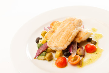 fish with vegetables