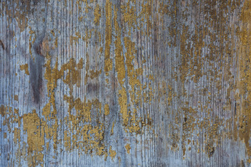 Old wooden painted and chipping paint.