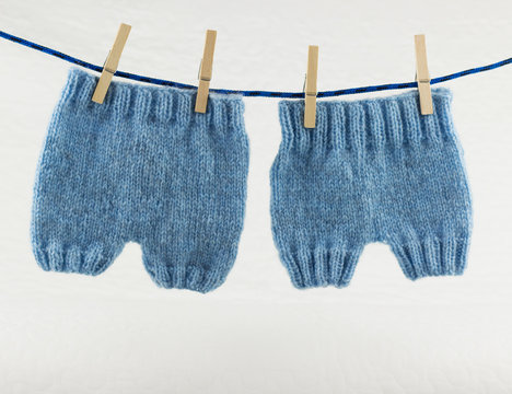 knitted newborn pants