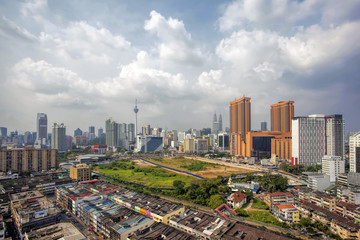 Kuala Lumpur Cityscape with Dramatic Clouds and Sky © jpldesigns
