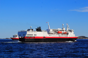 coastal ship crossing