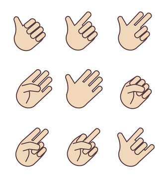 Hand collection gestures