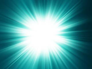Starburst background, sunbeams going in all directions, green an - obrazy, fototapety, plakaty