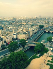 Fototapeta na wymiar Paris Aussischt von Notre Dame