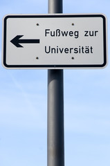 fußweg zur universität