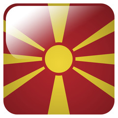 Glossy icon with flag of Macedonia
