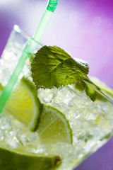 Mojito cocktail at the club