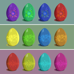 Set of easter eggs