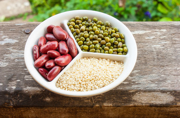 Plant seeds in a bowl