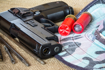 Black gun and Hat camouflage