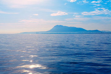 Denia San Antonio Cape and Montgo view from sea