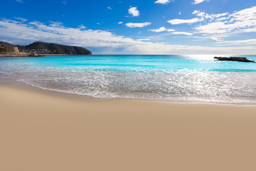 Moraira Playa la Ampolla beach in Teulada Alicante Spain