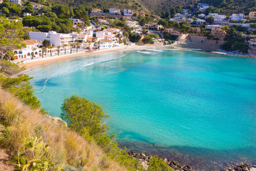 Moraira playa el Portet beach in Mediterranean Alicante