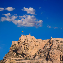 Alicante Santa Barbara castle in Mediterranean spain