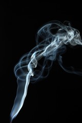 Abstract smoke on black  background