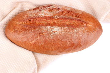 Rye bread on napkin close up