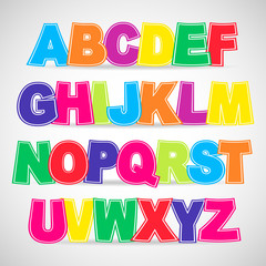 Colorful vector Alphabet.  Use for design.