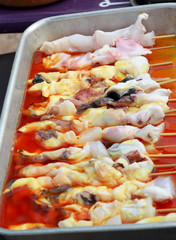 B-B-Q Grilled Squid in the market