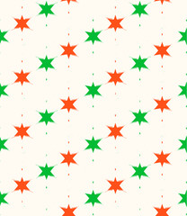 Seamless decorative christmas vector pattern with stars