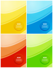 Collection Stylish presentation of business poster with button