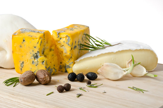 Various types of cheese