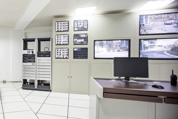 Control room of the modern office