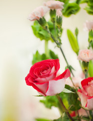 Obraz na płótnie Canvas rose bouquet close up