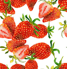 Strawberries seamless pattern - 62291045