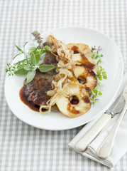 Leberschnitzel mit Apfel