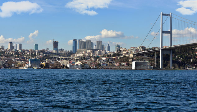 tourism and financial center in istanbul landscape