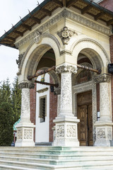 Fototapeta na wymiar Detailed view of an orthodox church front entrance