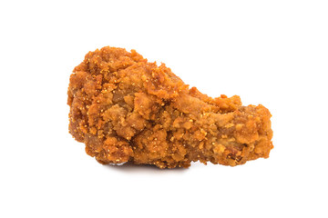 Spicy fried chicken on white background