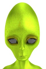 realistic 3d render of alien