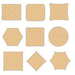 cartoon image of biscuit set
