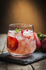 Strawberry cold drink